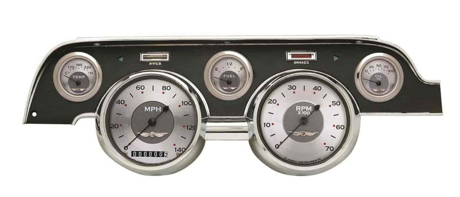 Classic Instruments All American MU67AW 5 Gauge Package Black Bezel Fits 1967-1968 Mustang