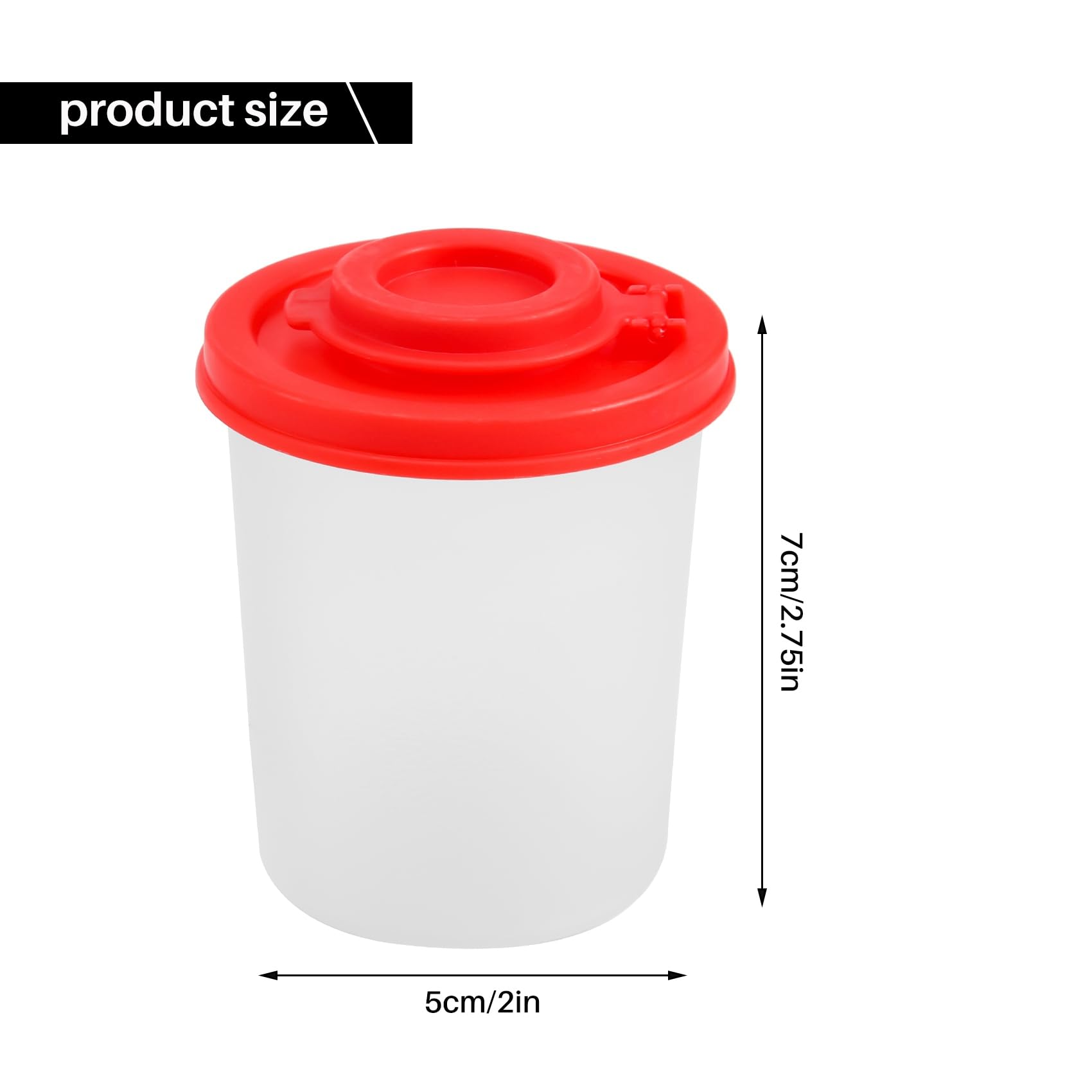 24 Pieces Bdfhjln Salt and Pepper Shakers A Moisture Proof Salt Shakers with Red Lids Plastic Airtight Lids Dispenser Jars