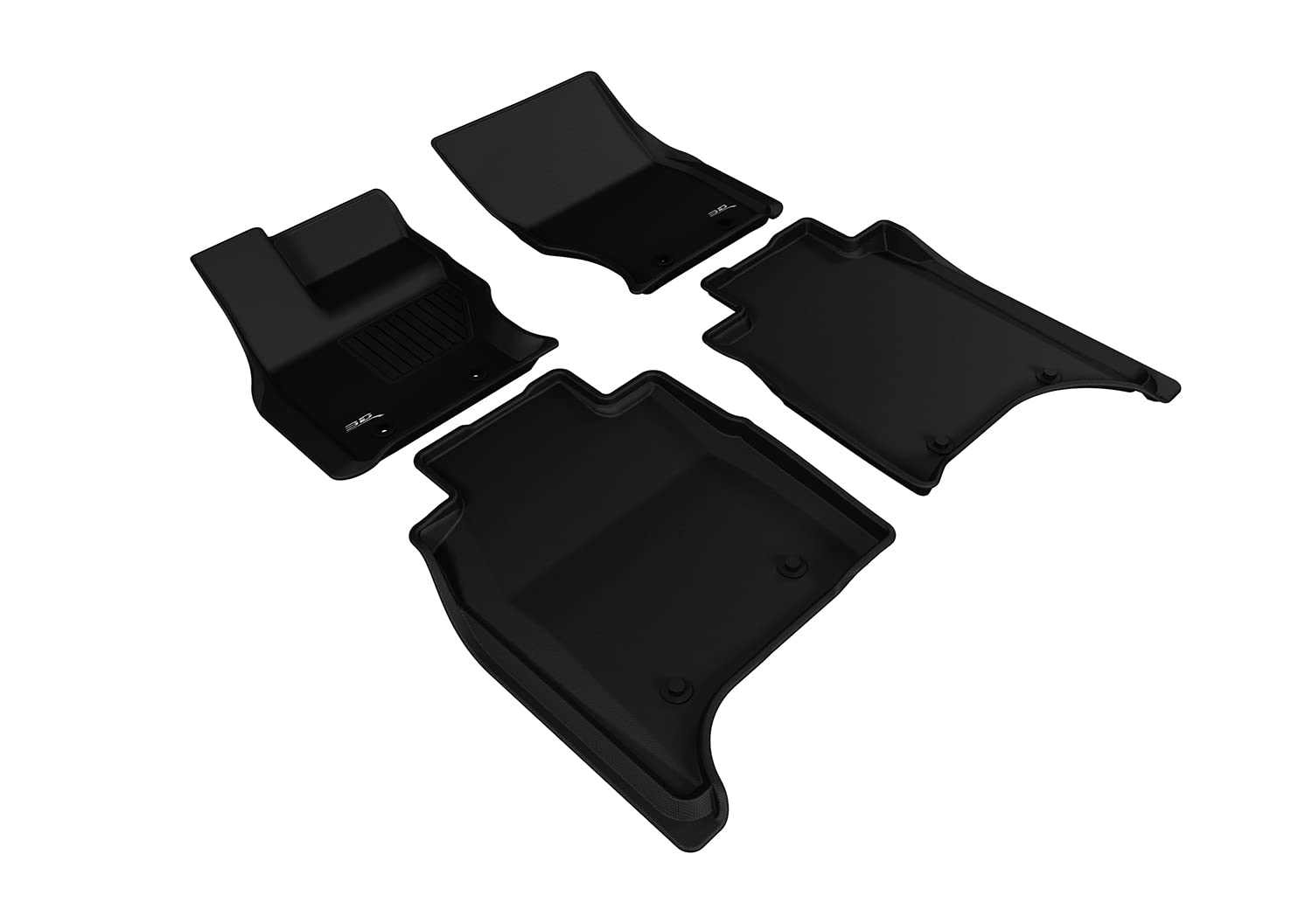 Kagu 3D MAXpider Custom Fit Floor Mat (Black) for 2014-2017 Land Rover Range Rover Long WHEELBASE - 1ST Row 2ND Row