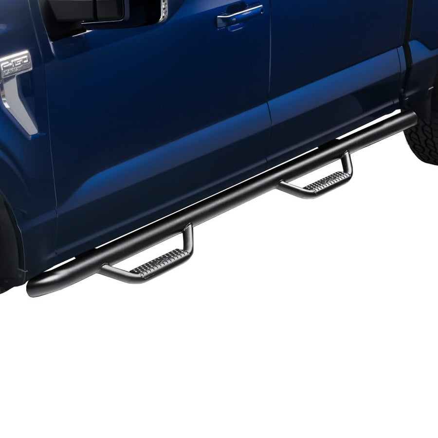 Textured Black N-Fab Nerf Steps | Wheel-to-Wheel w/ Bed Access | D0994CC-6-TX | Fits 2009-2015.5 Dodge RAM 1500 Crew Cab 5.7' Short Bed, SRW Gas