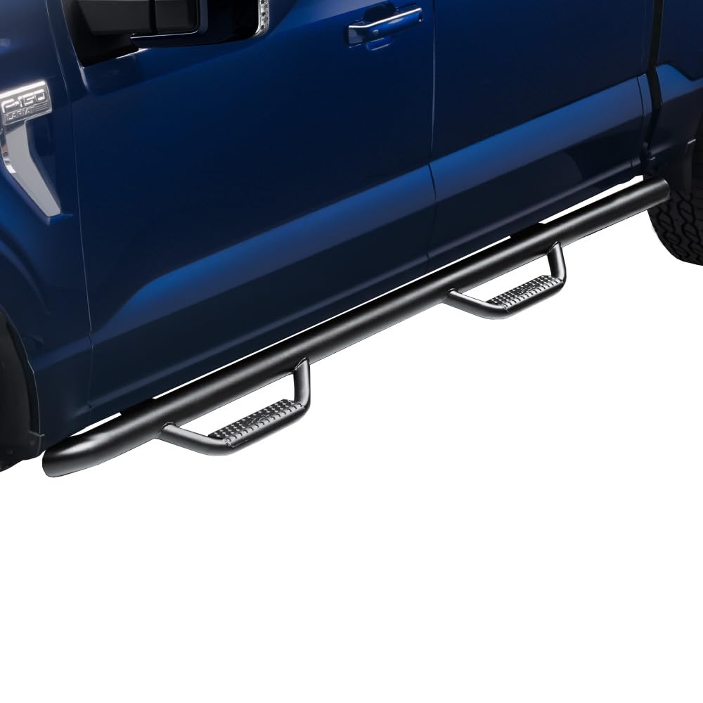 N-Fab Steps Nerf | Textured Black, Wheel-to-Wheel w/ Bed Access | D15103CC-6-TX | Fits 2015.5-2018 Dodge RAM 1500 (Classic Model Only) Crew Cab 6.4' Standard Bed, SRW Gas