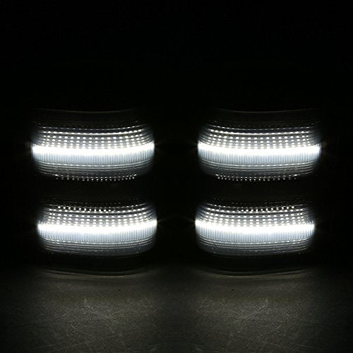 Spec-D Tuning Side Tow Mirror Smoke Led Signal Marker Lights Compatible with Ford F250 F350 F450 F550 Super Duty 2008-2016 L+R Pair Assembly