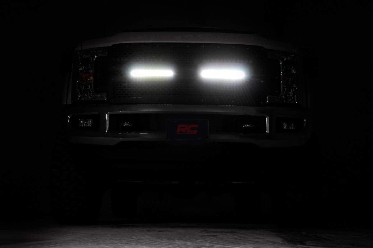 Rough Country Dual LED Mesh Grille Insert for 2017-2019 Ford Super Duty - 70216