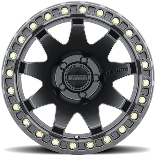 Black Method Race Wheels 108 Wheel with Matte (17 x 9. inches /5 x 5 mm, -44 mm Offset)