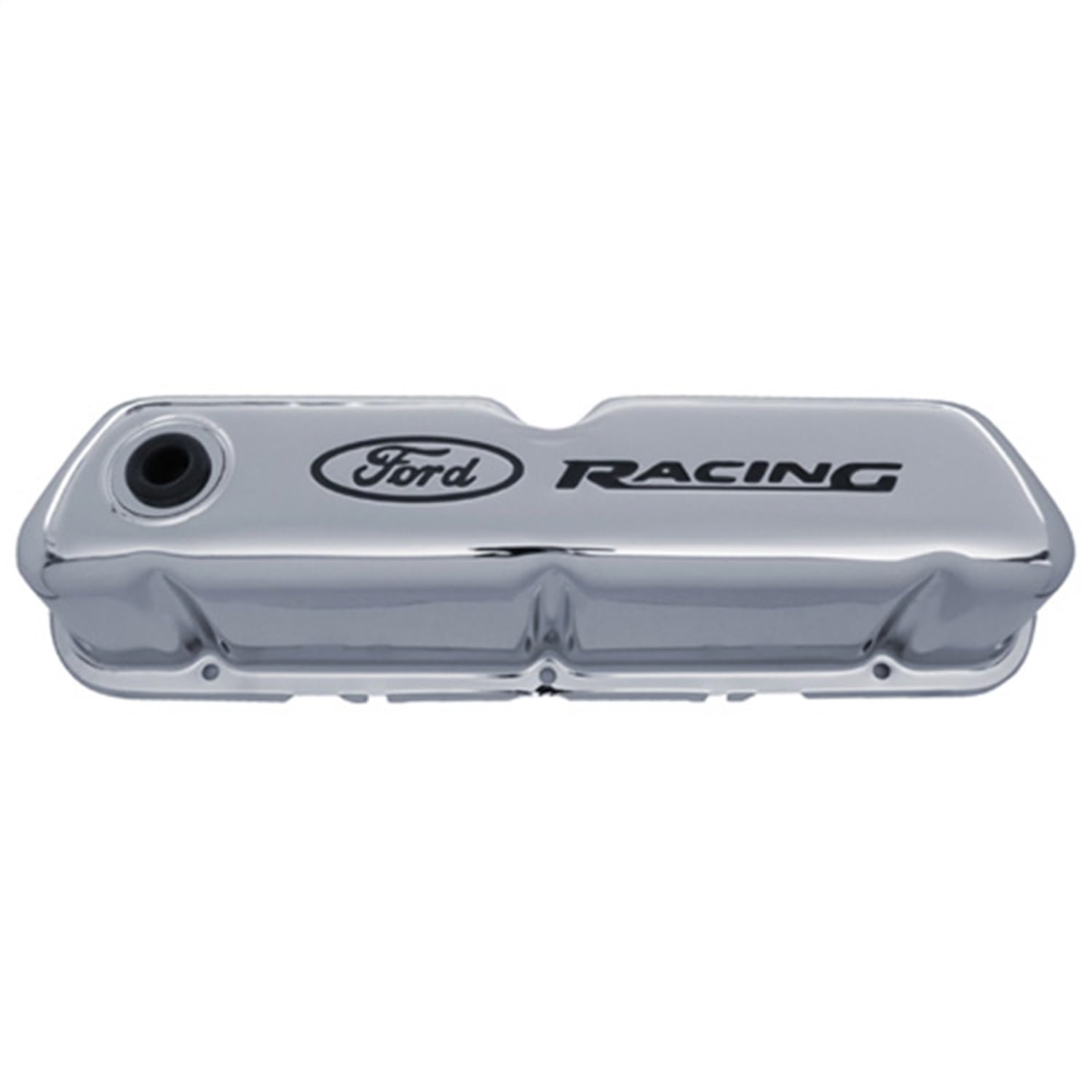 Replacement for Ford Performance Parts/Compatible with - 302-071 - Chrome Steel Valve Cover Set w/Replacement for Ford Racing Logo