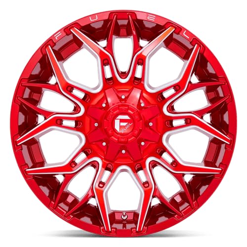 1PC Fuel D771 22X10 8X6.5 GL-RED-MILL -18MM - D77122008247