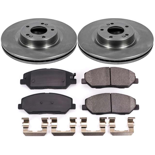 Power Stop KOE5921 Front Replacement Brake Kit-OE Brake Rotors & Ceramic Brake Pads For Hyundai Genesis 2009-2011 [Model Specific]