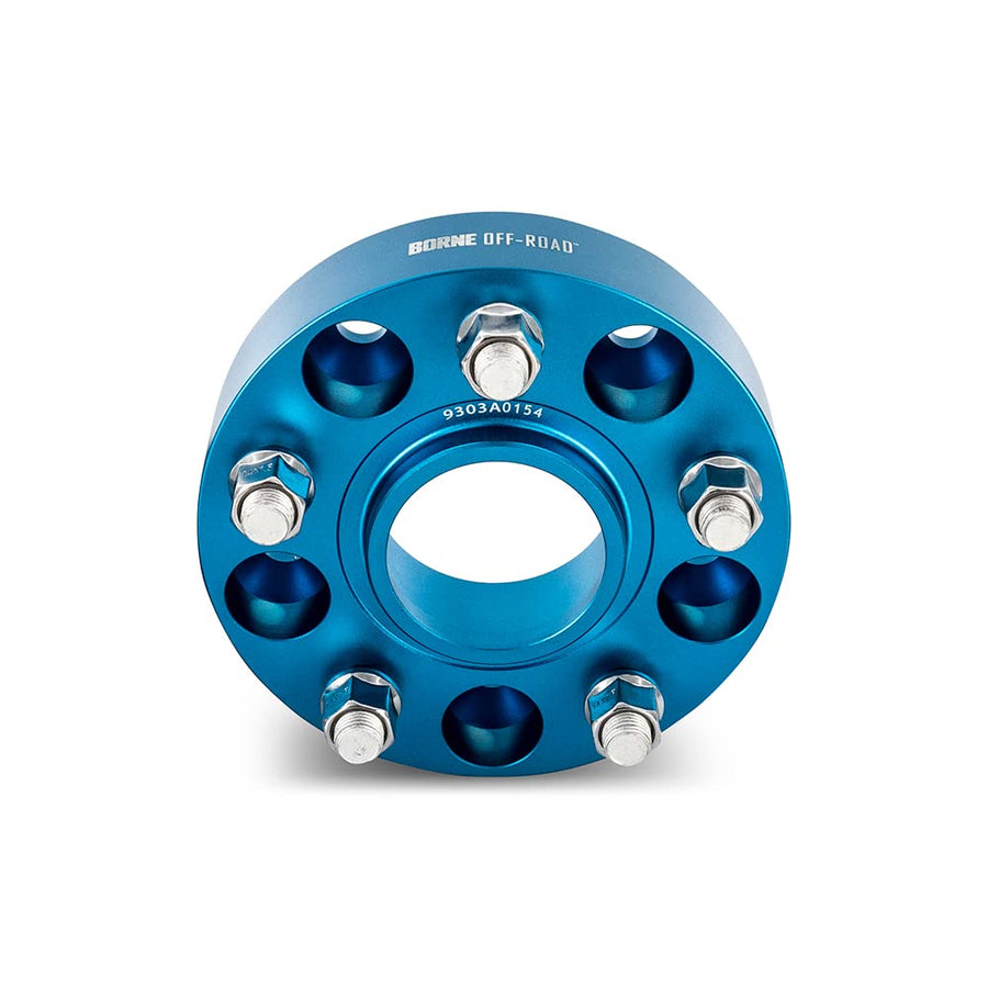 Borne Mishimoto Off-Road Wheel Spacers, 5X127, 1.20 Inch Thick, Compatible with Jeep Wrangler/Gladiator/Grand Cherokee, Blue