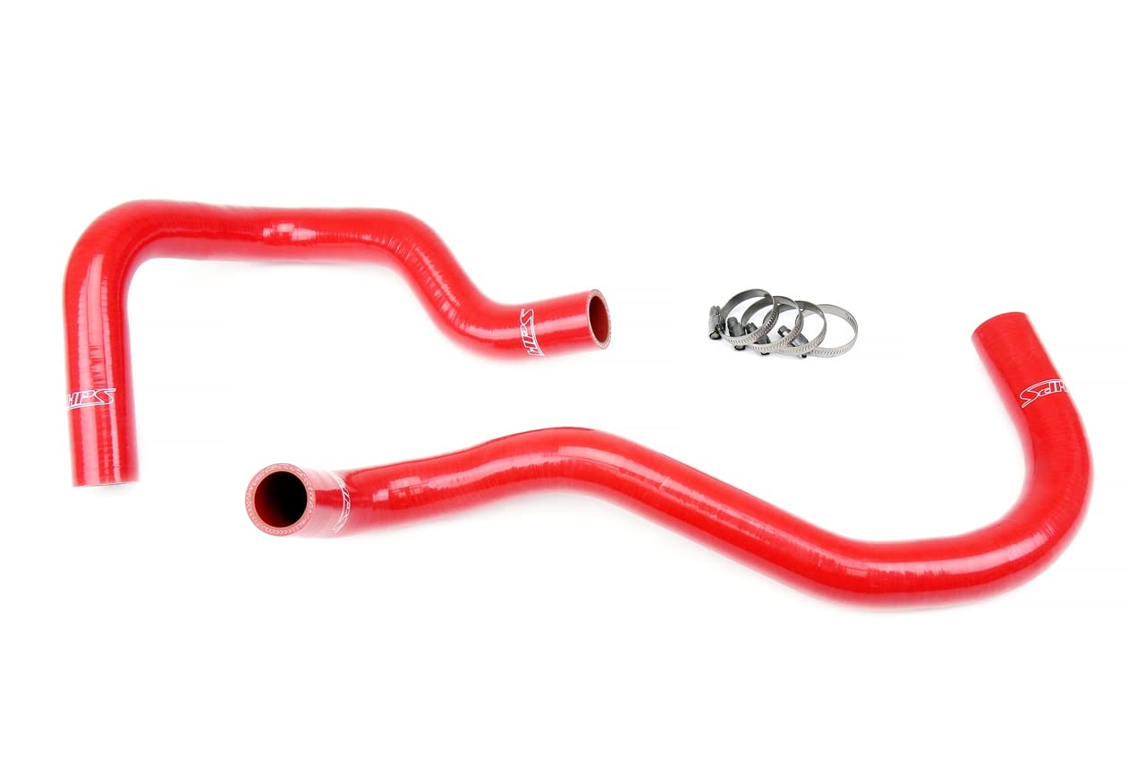 Red HPS Performance Silicone Radiator Hose Kit Coolant Compatible for 1995-2004 Toyota Tacoma 2.7L 4Cyl, 57-1921R-RED