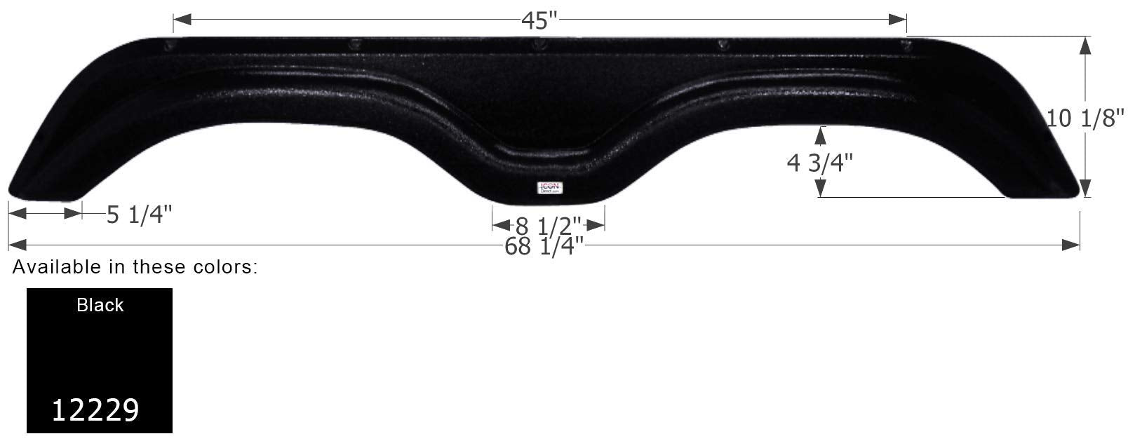 Fender Skirt ICON, Tandem, Holiday Rambler, FS2229, Black
