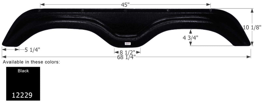 Fender Skirt ICON, Tandem, Holiday Rambler, FS2229, Black