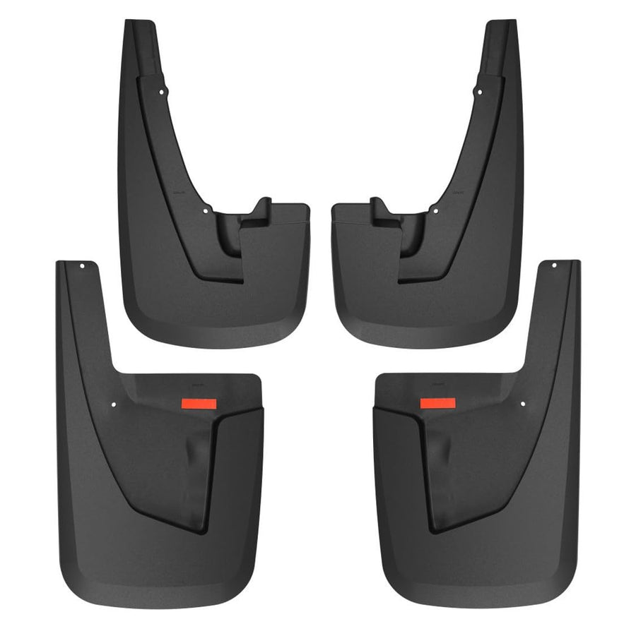 Husky Liners — Mud Guards Front & Rear | Fits 2019-2024 Ram 2500, Ram 3500 (Without Fender Flares & Excludes Dually, Front & Rear - Black, 4 Pc | 58046