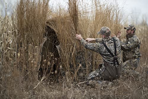 4-Person G-Blind Hunting Blind | Unique G-Shaped Frame Waterfowl Blind in Mossy Oak Shadow Grass Habitats Camo