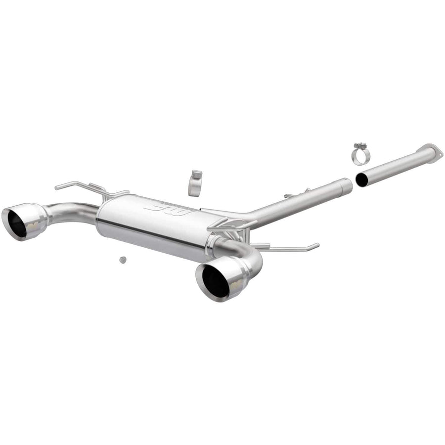 Cat-Back MagnaFlow Performance Exhaust System Street Series 19342 - Stainless Steel 2.5in Main Piping, Dual Split Rear Exit, Polished 4.5in Exhaust Tip - Import Performance Exhaust System Kit