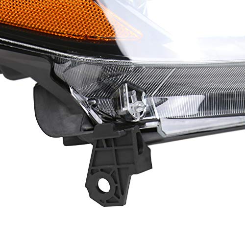 Right Passenger Side SPEC-D TUNING Glossy Black Headlight Compatible with 2016-2018 Honda HR-V Headlamp Assembly