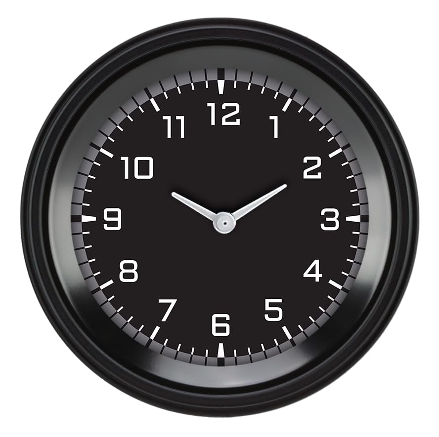 3 3/8" Clock AX93GBLF AutoCross Gray