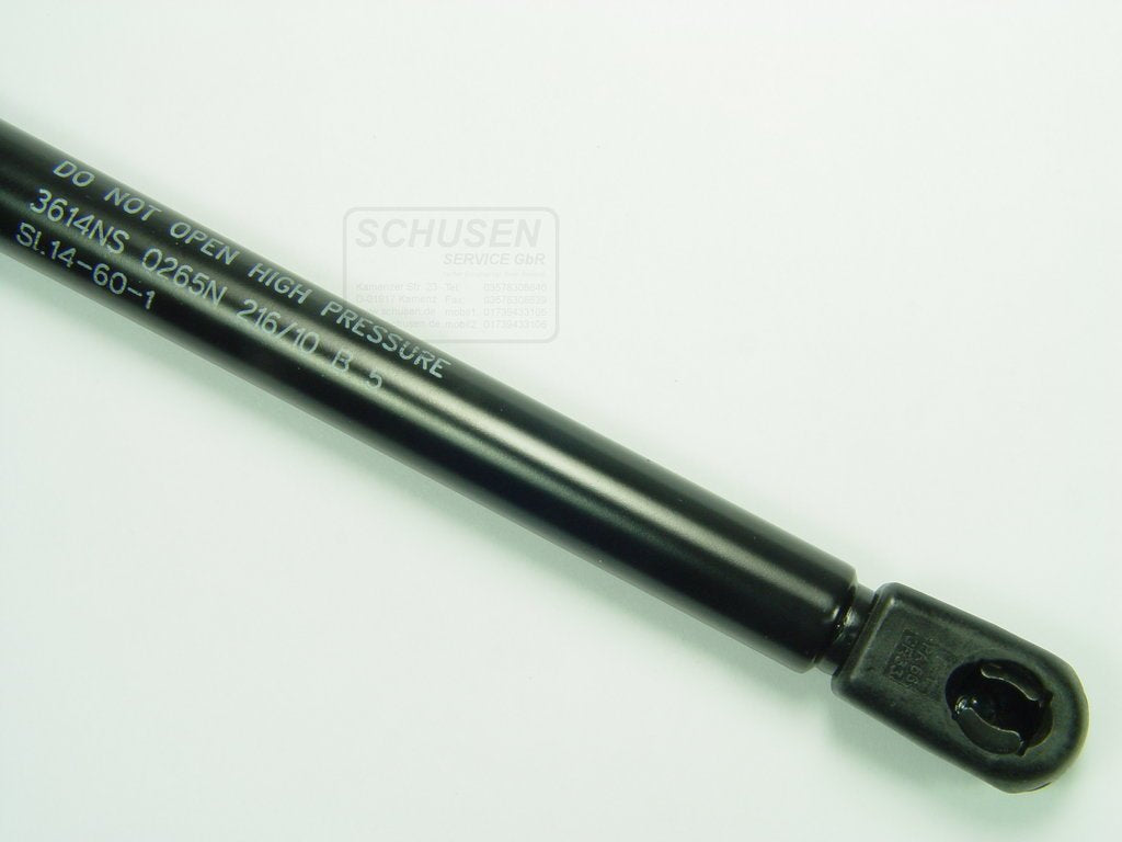 Gas Spring Lift Extended Length: 20", Standard Output Force: 60 lbs, Size: 0.68" H x 2.12" W x 25.5" D
