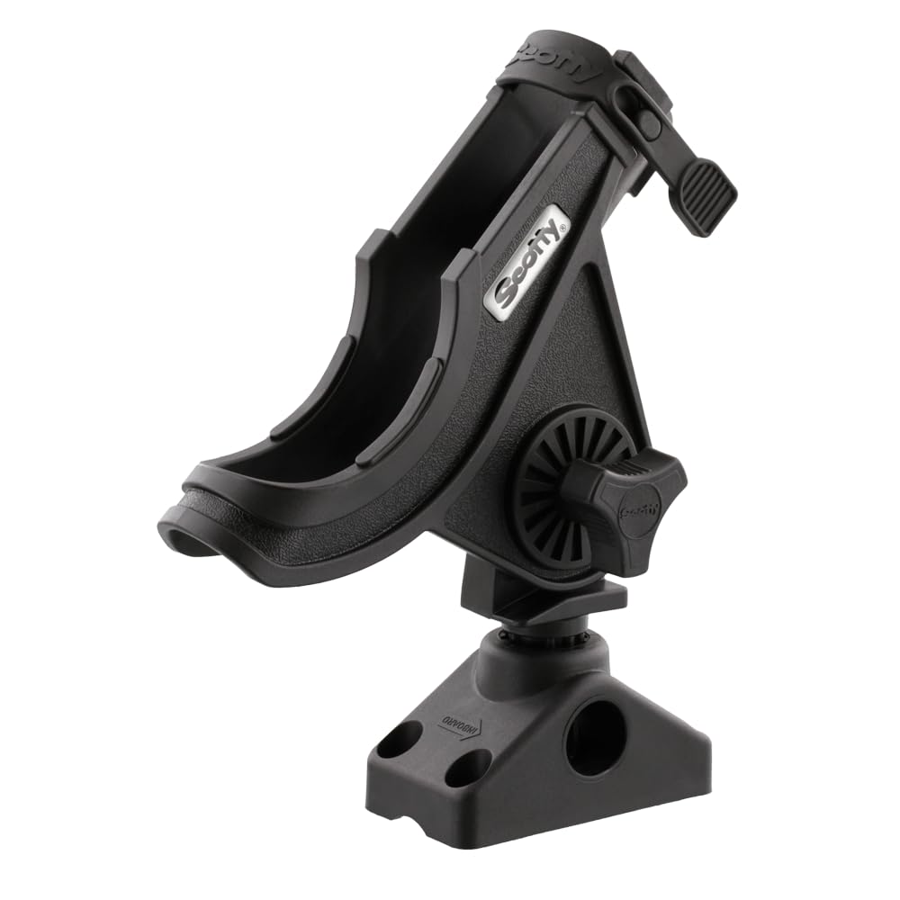 Scotty Rod Holder 0280-BK, Baicaster/Spinning, black W/0241 Side/Deck Mount