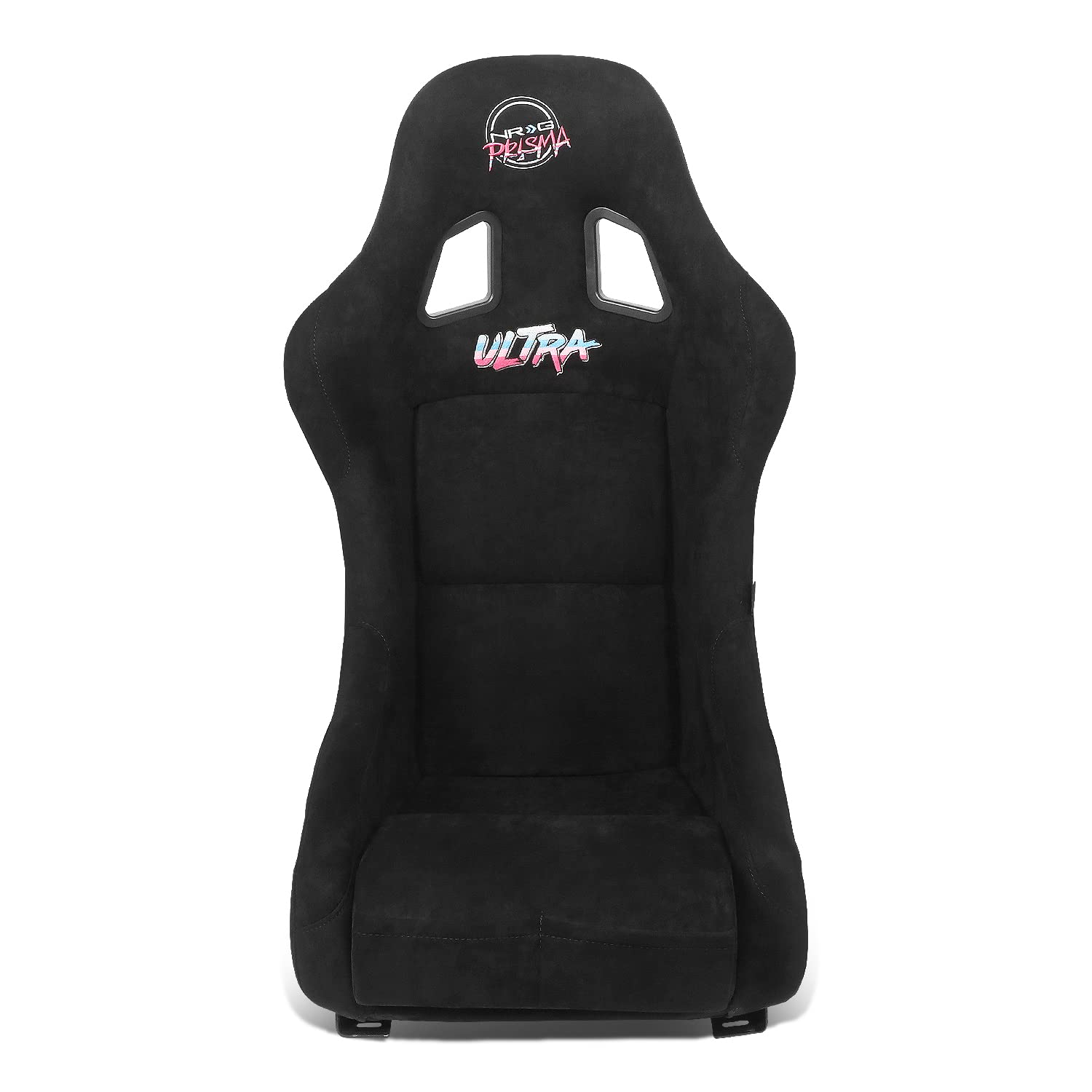 NRG Innovations Universal Fixed Back NRG-FRP-303BK-ULTRA Bucket Racing Seat with Side Mount Adapters for 6-Point Harnesses, Size M, Black Seat Cover, 22" W X 34" H X 21" D