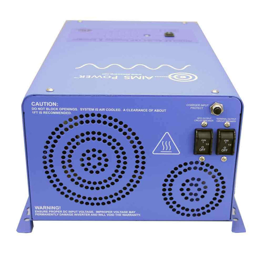 2000 Watt AIMS Power 12 VDC Pure Sine Inverter Charger 120 VAC Output 70A Charger 30A Transfer Switch ETL Cert to UL458 Standards PICOGLF20W12V120V