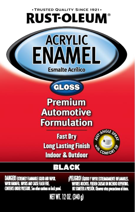 12-Ounce Rust-Oleum Automotive Acrylic Enamel Spray, Black Gloss