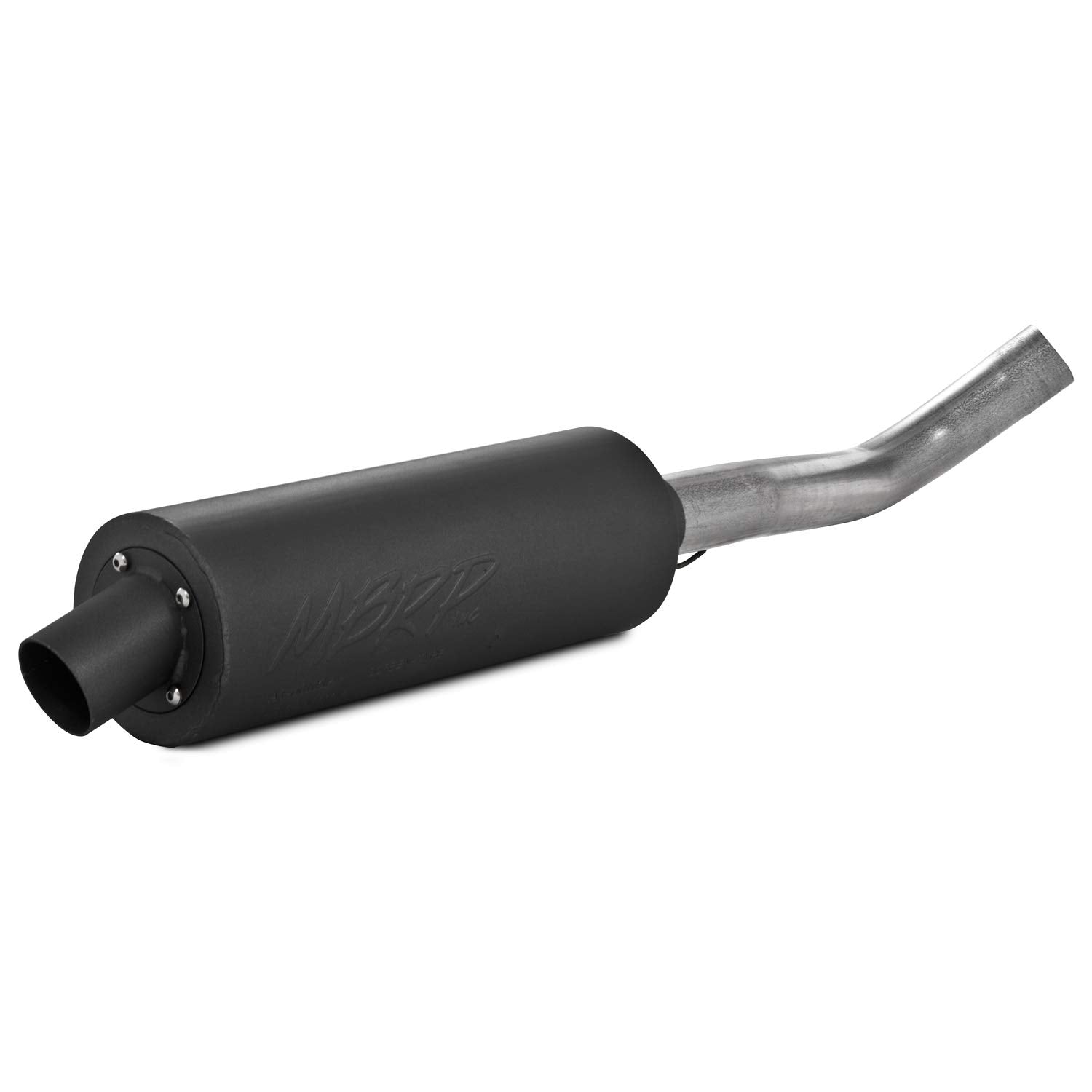 MBRP ATV Straight Core Slip On Muffler Exhaust AT-6401SP, Moderate Sound, Black Coated Aluminized Steel, Fits Yamaha Raptor 700 2006-2014