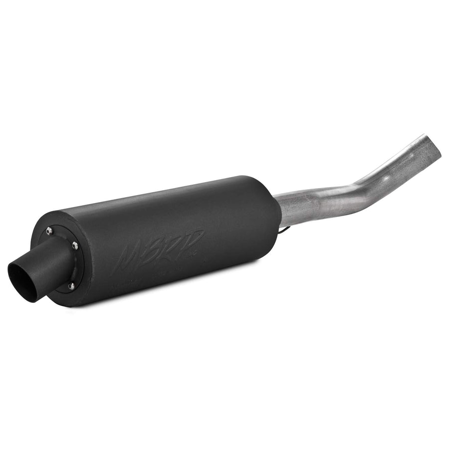 MBRP ATV Straight Core Slip On Muffler Exhaust AT-6401SP, Moderate Sound, Black Coated Aluminized Steel, Fits Yamaha Raptor 700 2006-2014