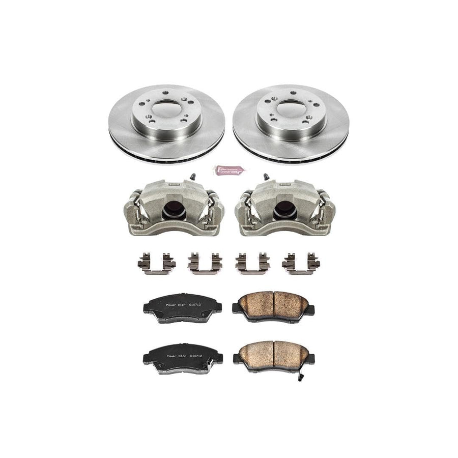 Power Stop KCOE2386 1-Click Autospecialty OE Replacement Brake Kit with Calipers For Acura RSX 2002-2006, Honda Civic 2004-2005 [Model Specific]