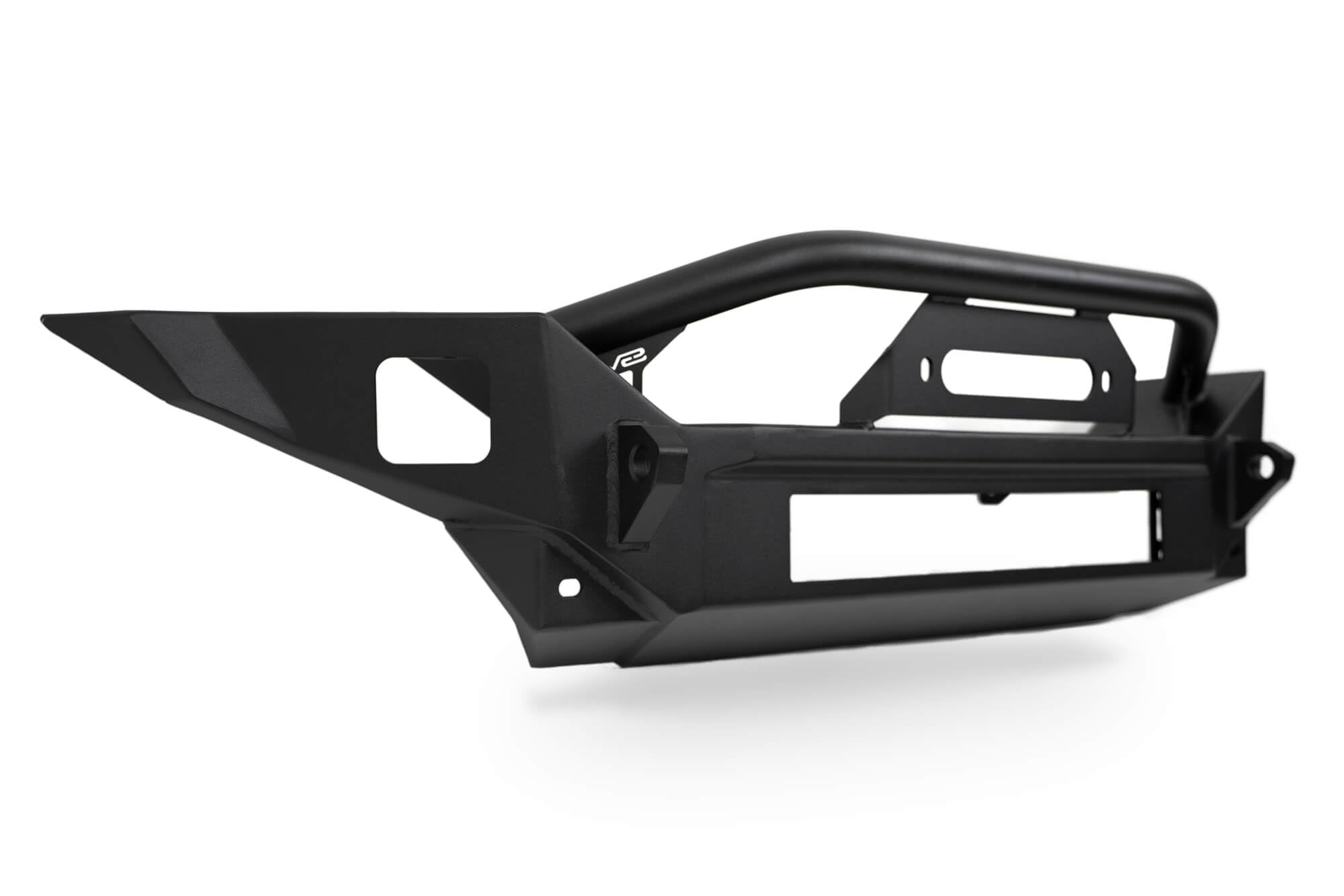 DV8 Offroad FS-7 Winch Front Bumper Mid-Width for the 2007-2025 Jeep Wrangler JK/JL & Jeep Gladiator JT | High Clearance | Bull Bar | 20” Light Bar Mount | Accepts Multiple Size Winches