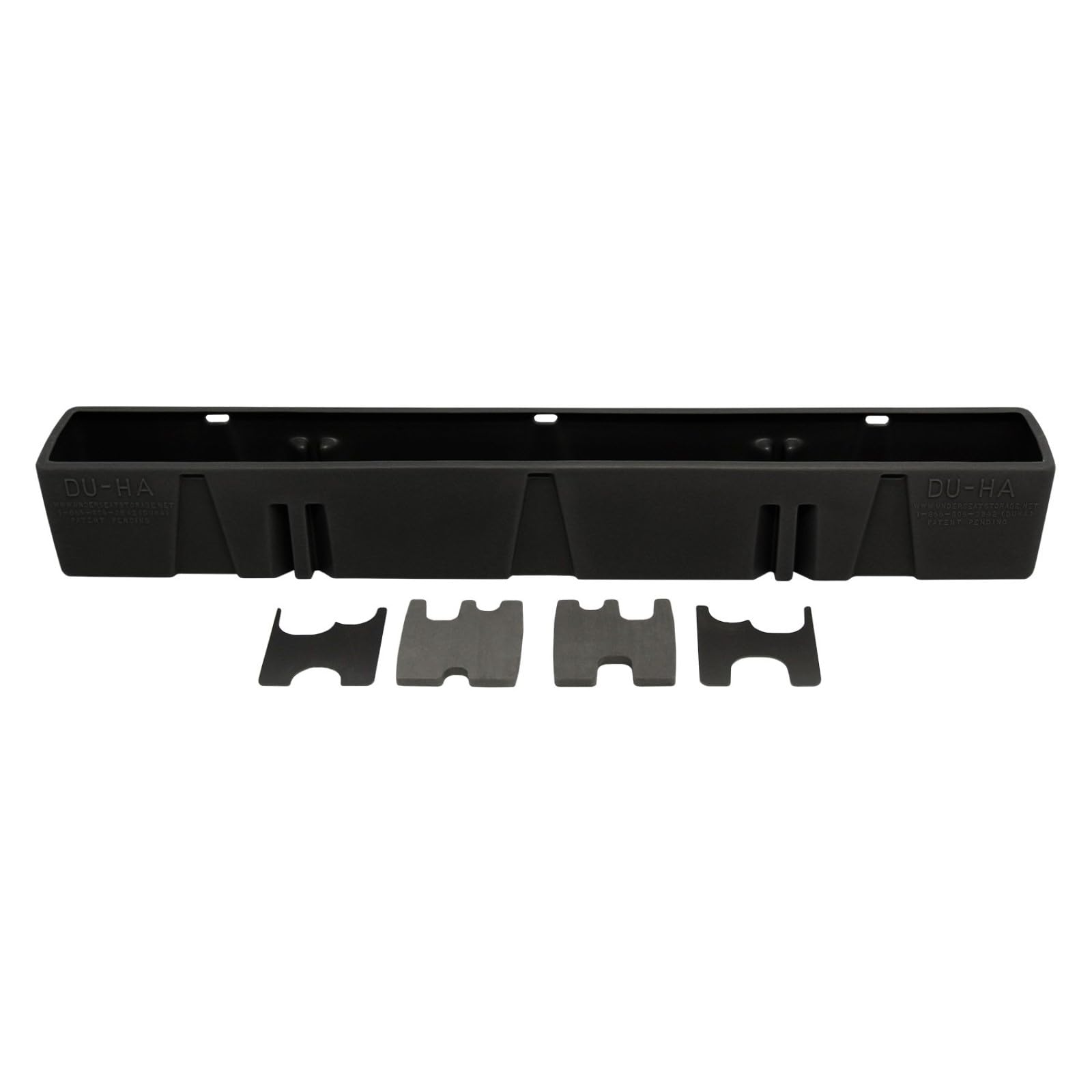 Behind-The-Seat Storage DuHa 20115 fits 2017-2025 Ford F250 F350 F450 F550 Regular Cab | Black Heavy-Duty Back Seat Organizer | Includes Dividers