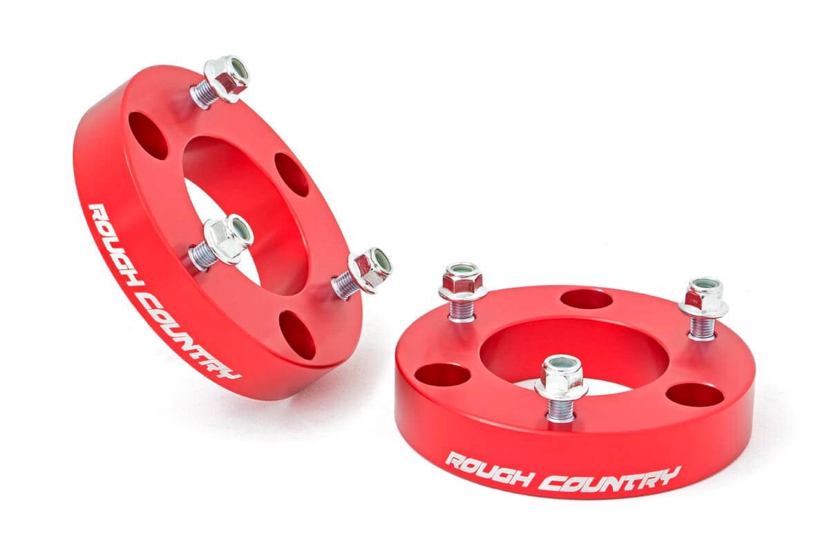 2" Rough Country Leveling Kit for 2004-2024 Nissan Titan | Anodized Red - 863RED