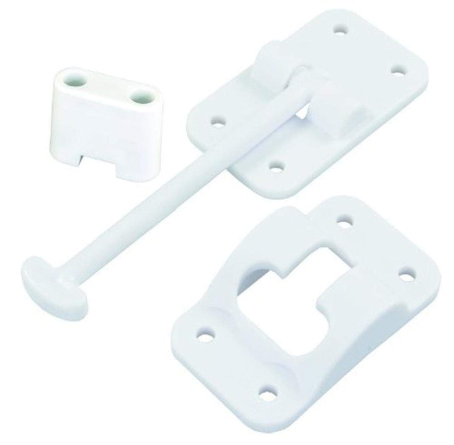 3-1/2" T-Style Door Holder with Bumper JR Products 10414B Polar White