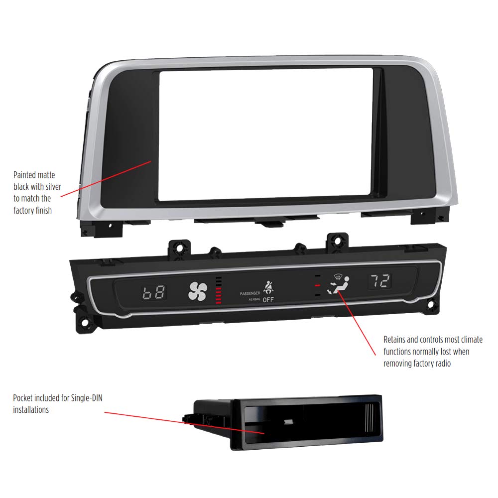 Kia Optima - Metra Electronics (without NAV - with Display radio) 2017-Up (99-7384B) Metra Radio Install kits