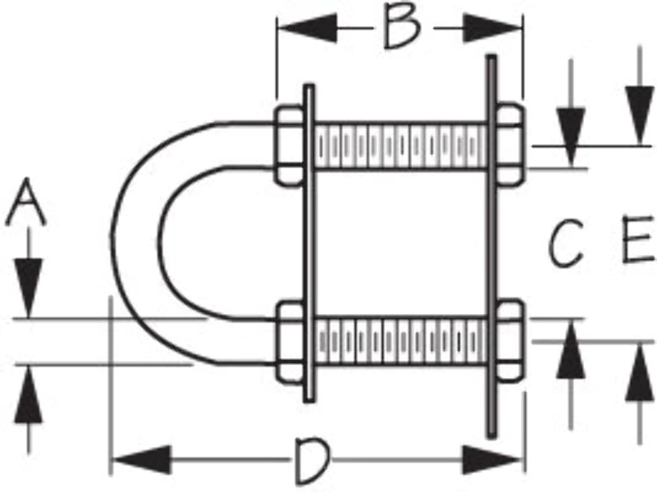1/2IN x 4-3/4IN SS 304 Stern Eye, SEADOG LINE Bow Eye