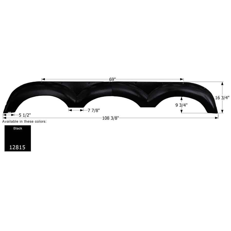Fender Skirt ICON, Triple, Forest River, FS2815, Black