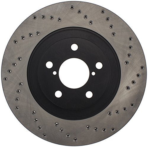 Sport StopTech Front Right Cross Drilled Disc Brake Rotor 128.47021R - Fits Select Scion, Subaru and Toyota Vehicles
