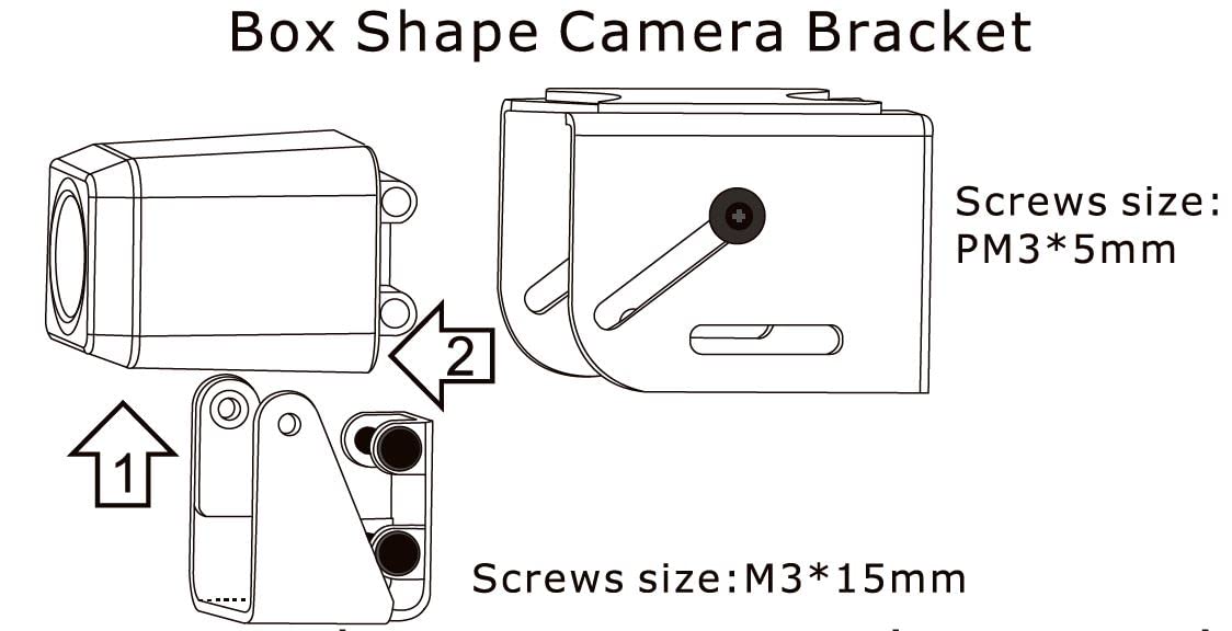 BRK01 RYDEEN — Mounting Brackets for Miny Style Cube Cameras with Necessary Screws (can use for CM-AHD1)