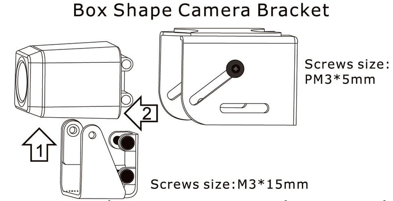 BRK01 RYDEEN — Mounting Brackets for Miny Style Cube Cameras with Necessary Screws (can use for CM-AHD1)