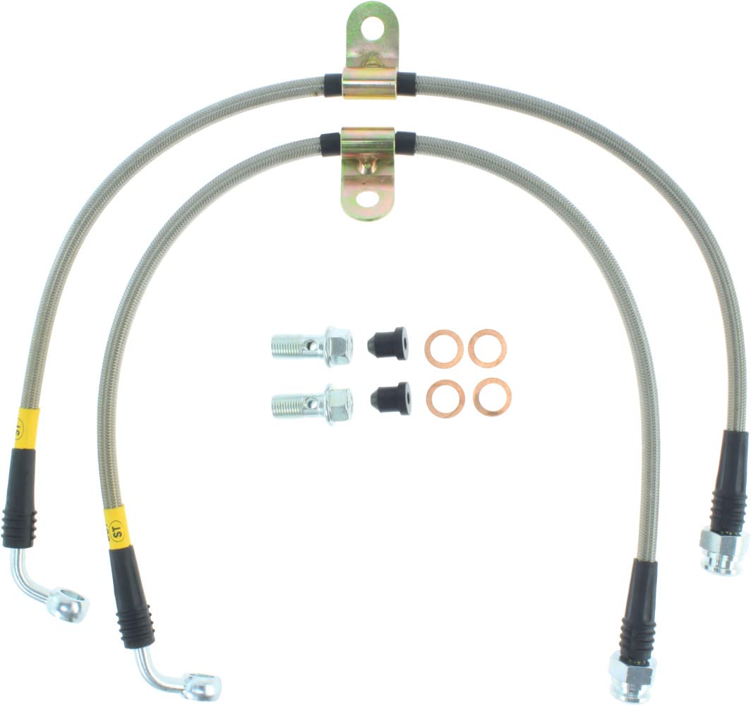 Stainless Steel Braided Brake Hose Kit StopTech 950.45005 Front Stainless Steel Braided Brake Hose Kit