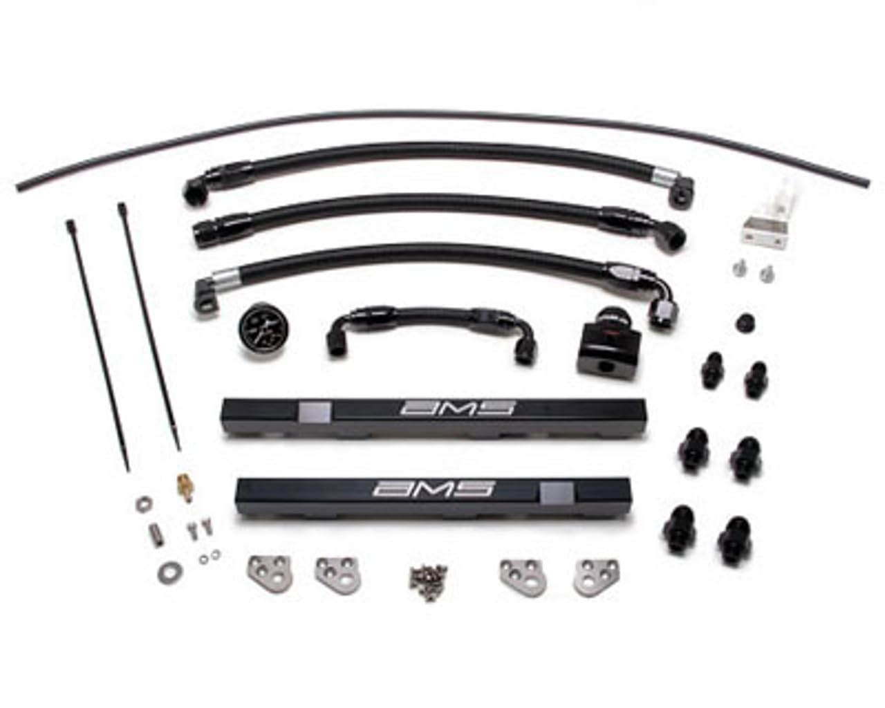 Nissan GT-R ALPHA Fuel Rail Kit With Regulator - Black