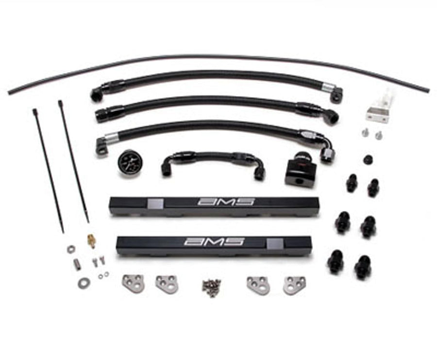 Nissan GT-R ALPHA Fuel Rail Kit With Regulator - Black