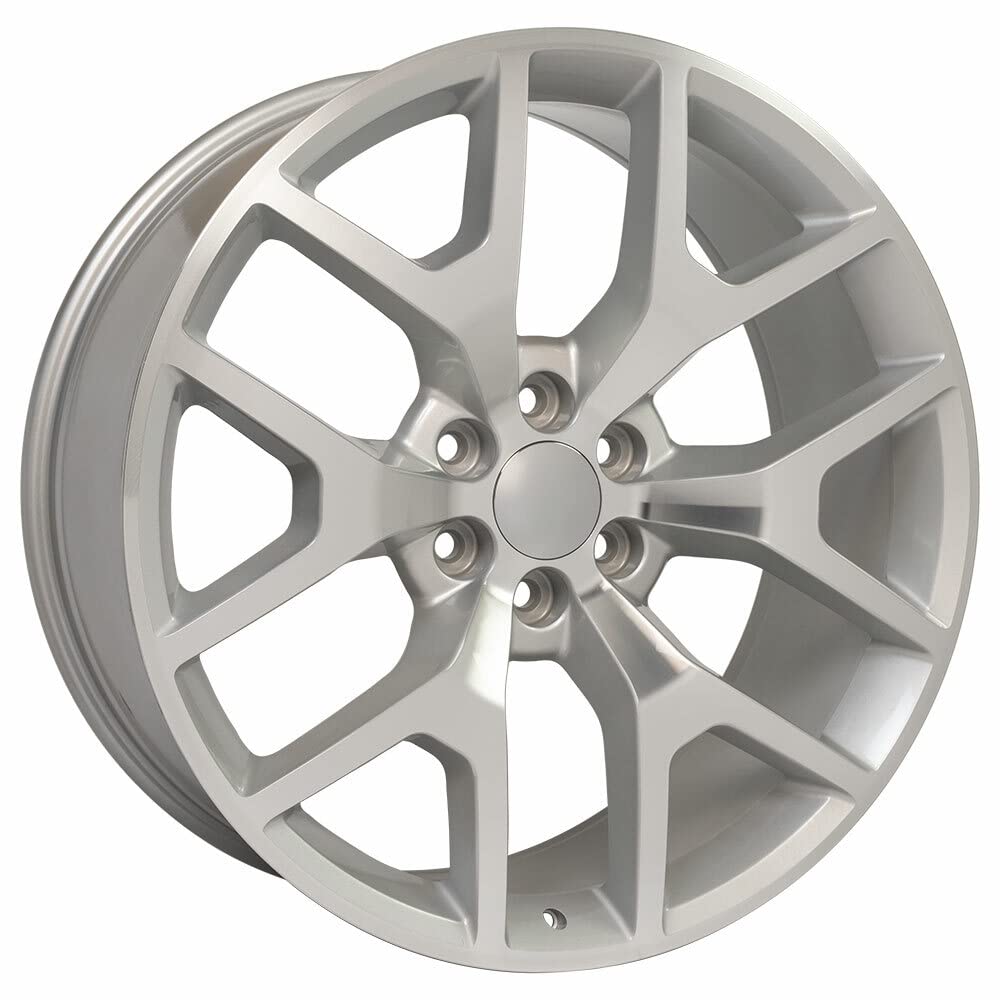 CV92-24100-6550-31MS OE Wheels LLC Silver Machined Wheel Painted (24 x 10. inches /6 x 139 mm, 31 mm Offset)