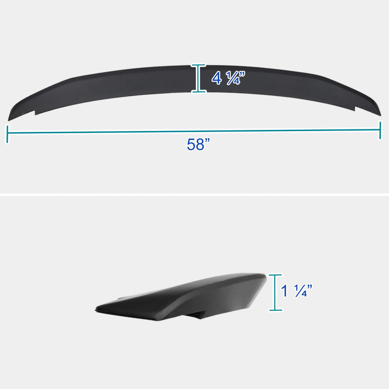 GT Style Spec-D Tuning Matte Black ABS Rear Trunk Spoiler for 2010-2014 Ford Mustang Models