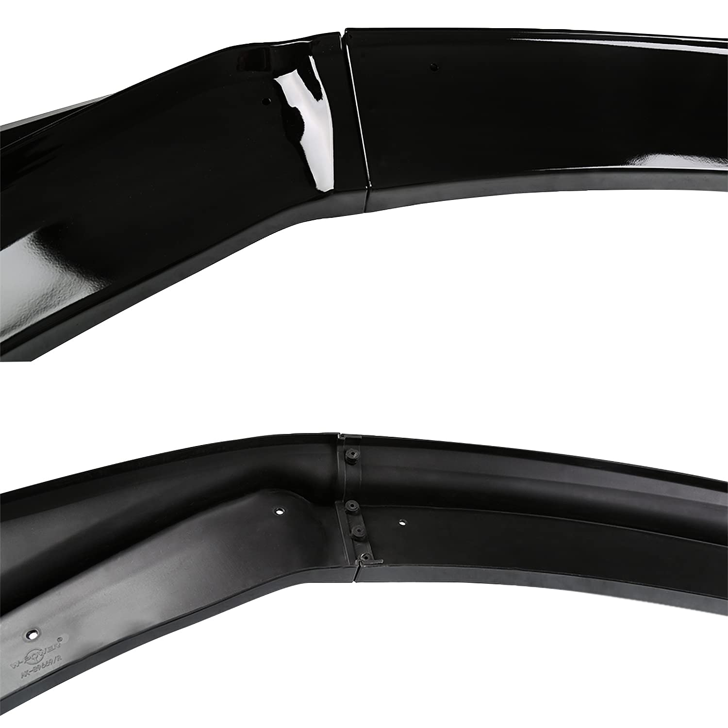 Glossy Black Spec-D Tuning Front Bumper Lip Spoiler Splitter 3PC Compatible with 2014-2017 Honda Fit