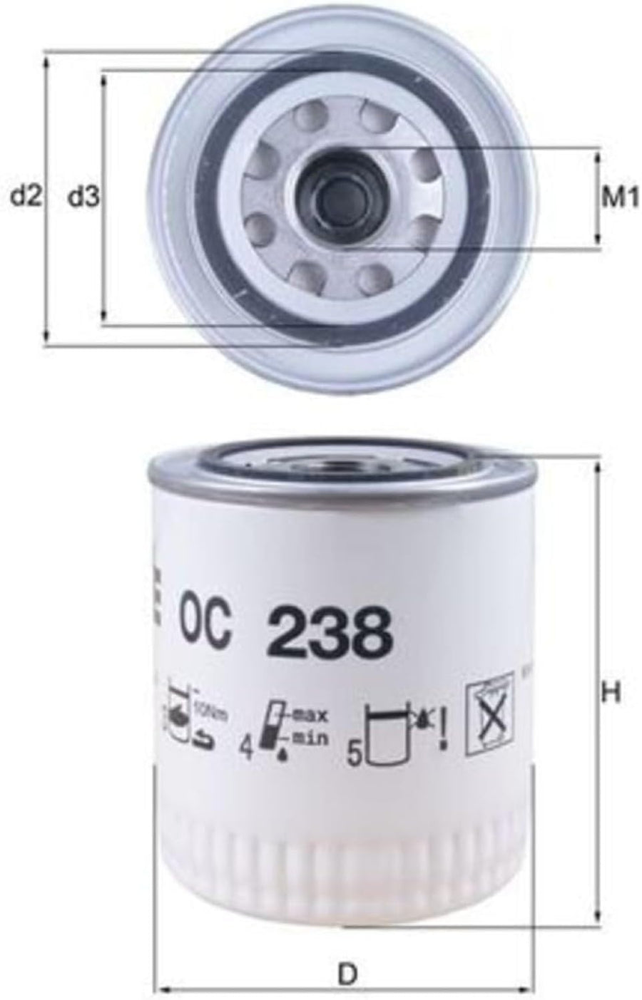 Oil Filter MAHLE OC 238