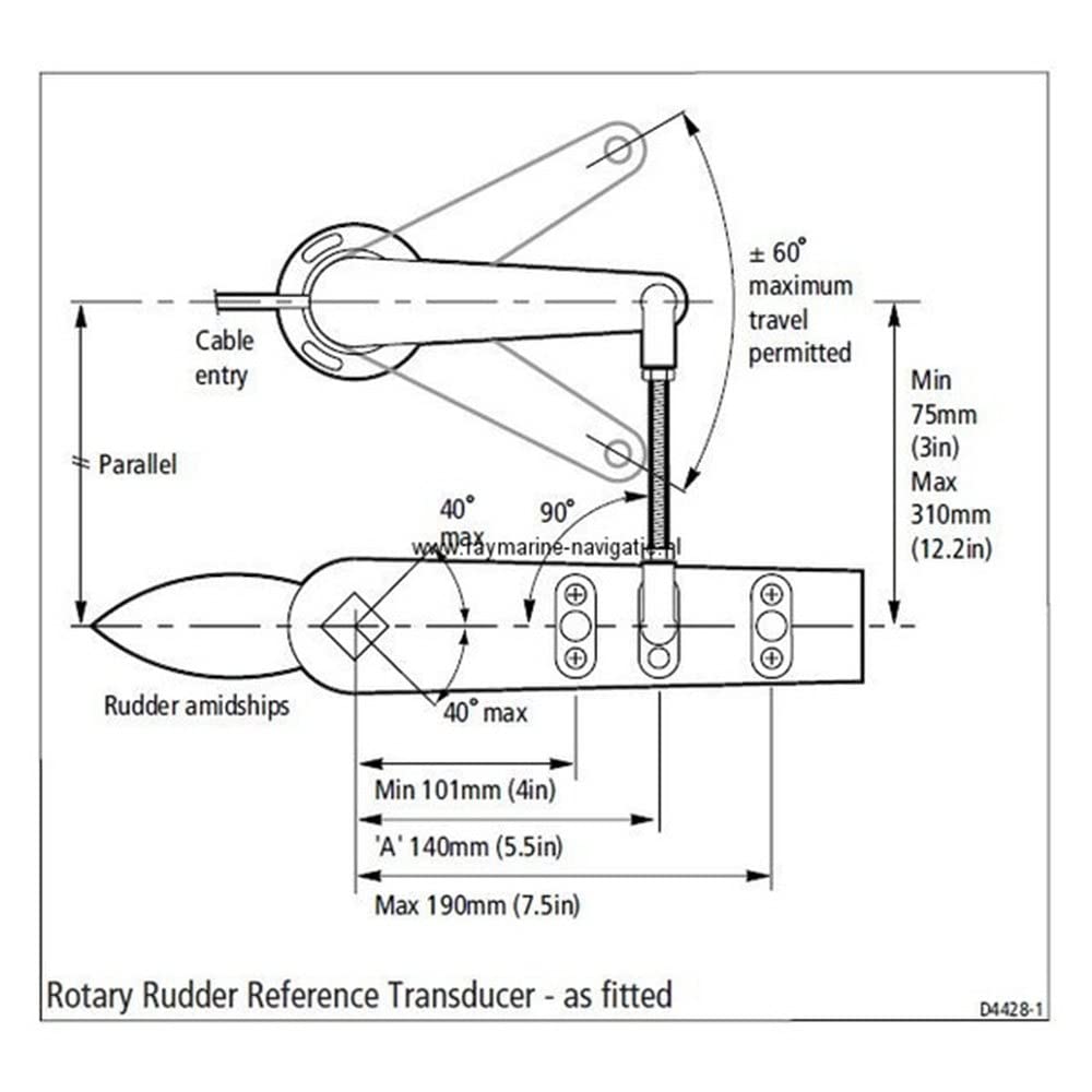 Rotary Raymarine Rudder Reference Transducer