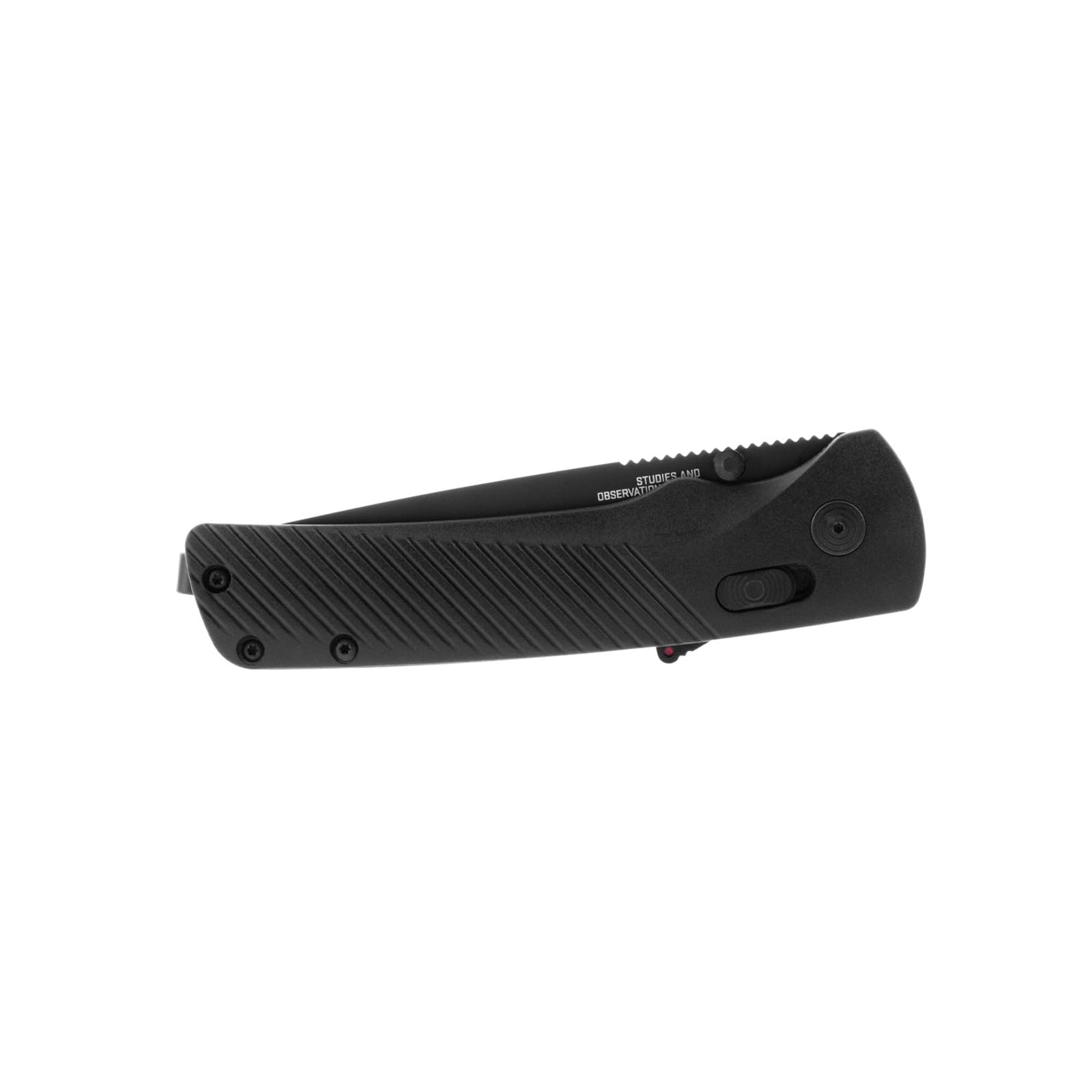 SOG Flash AT Ambidextrous Daily Carry Partially Serrated Pocket Folding Knife | Ergonomic Handle | D2 Steel Blade, Blackout