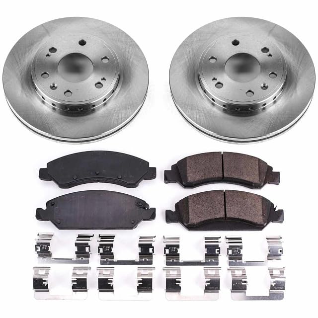 Power Stop Autospecialty KOE5519 Front Replacement Brake Kit-OE Brake Rotors & Ceramic Brake Pads For Chevrolet Tahoe 2008-2020 [Model Specific]