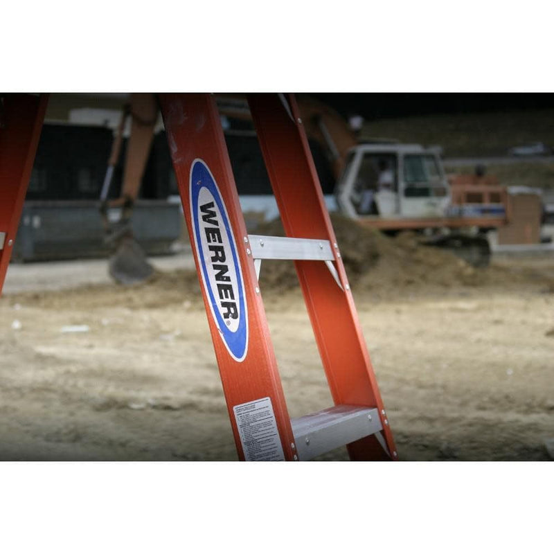 6206 Werner stepladders, 6-Foot, Orange, 6 Ft