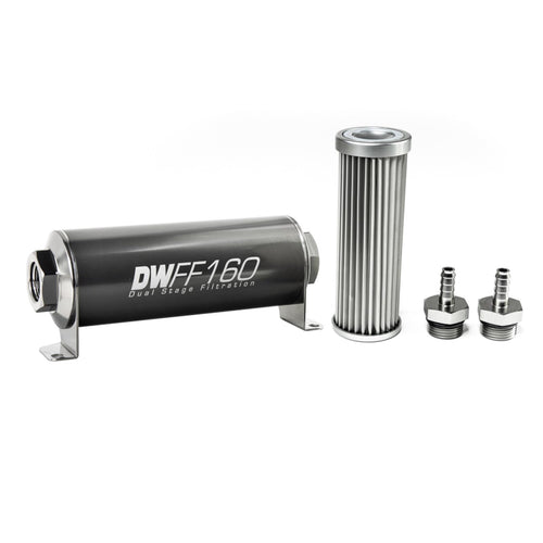 in-line DeatschWerks Fuel Filter and housing kit (8-03-160-005K-516)